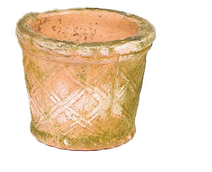 Aged Equi Planter and Saucer