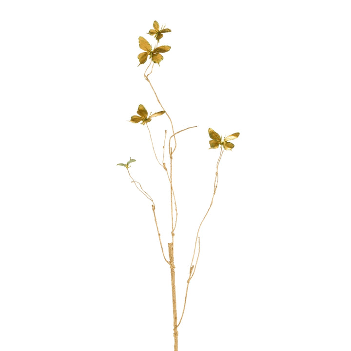 Gold & Green Butterfly Branch