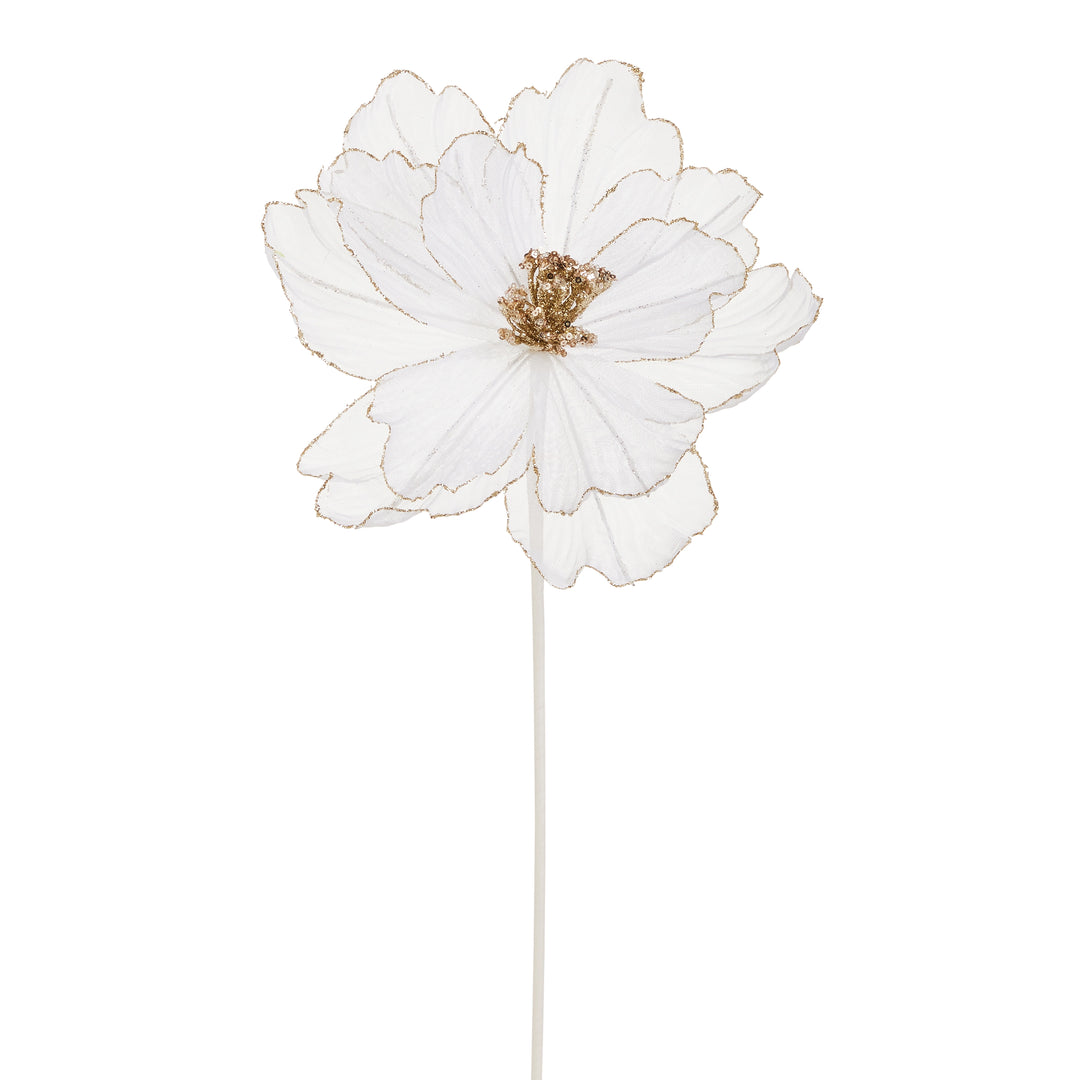 White Sheer Magnolia Stem - 21"
