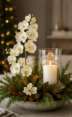 Phalaenopsis Cream Orchid Spray 29"