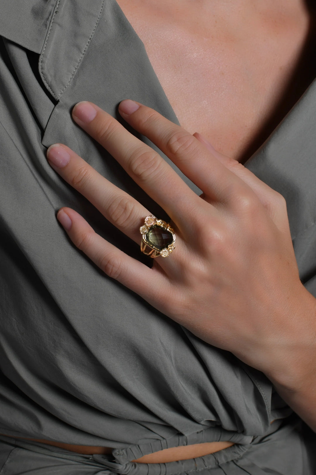 Wildflowers with Stone Ring