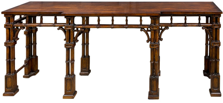 Chinese Chippendale Faux Bamboo Console