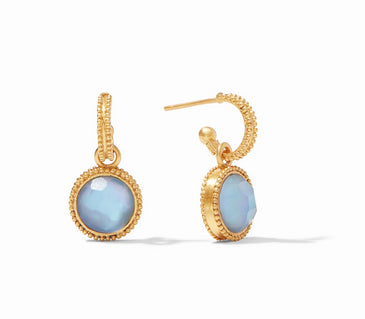 Fleur-de-Lis Hoop & Charm Earring