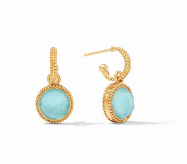 Fleur-de-Lis Hoop & Charm Earring