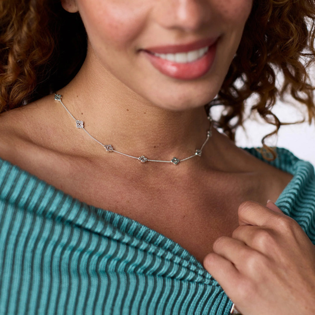 Florentine Demi Delicate Station Necklace