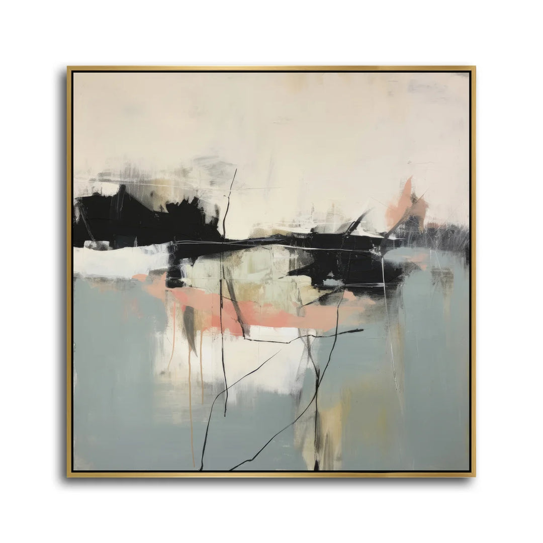 Layered Reflections - Mixed Media on Canvas