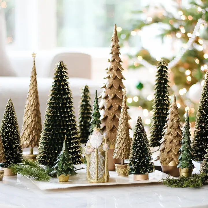 Tannenbaum Cone Tree in Antique Gold