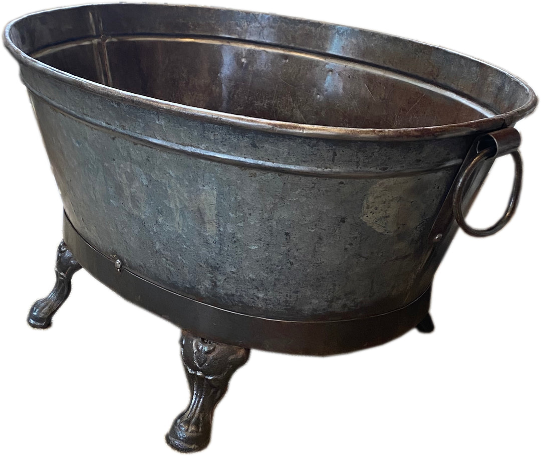 Galvanized Oval Planter