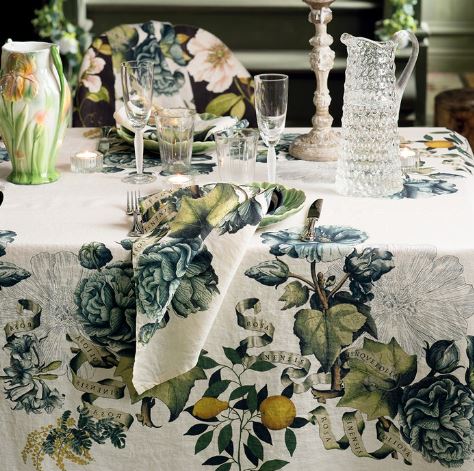 Giardino Naturel Tablecloth, 100% Linen