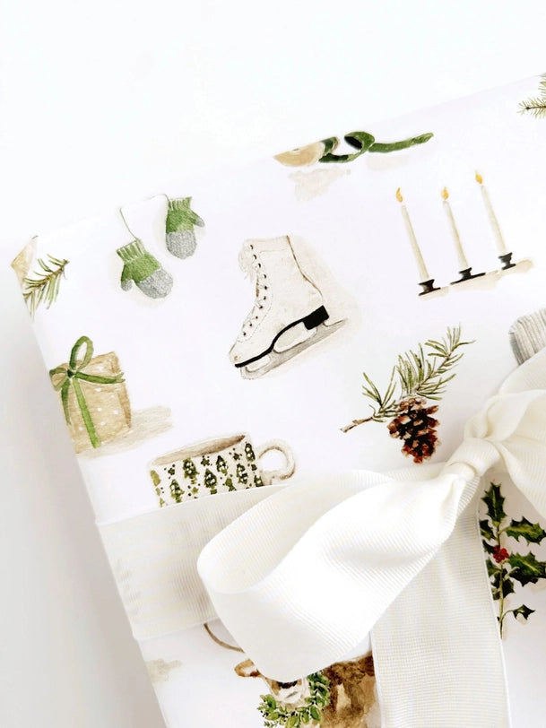 Christmas Watercolor Gift Wrap Paper