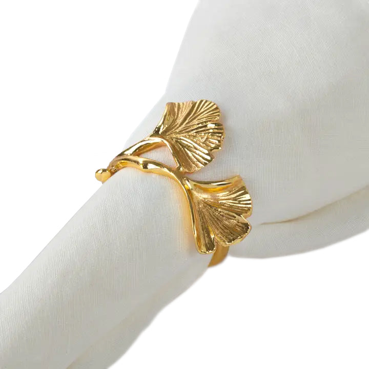 Ginko Napkin Rings, Set of 4