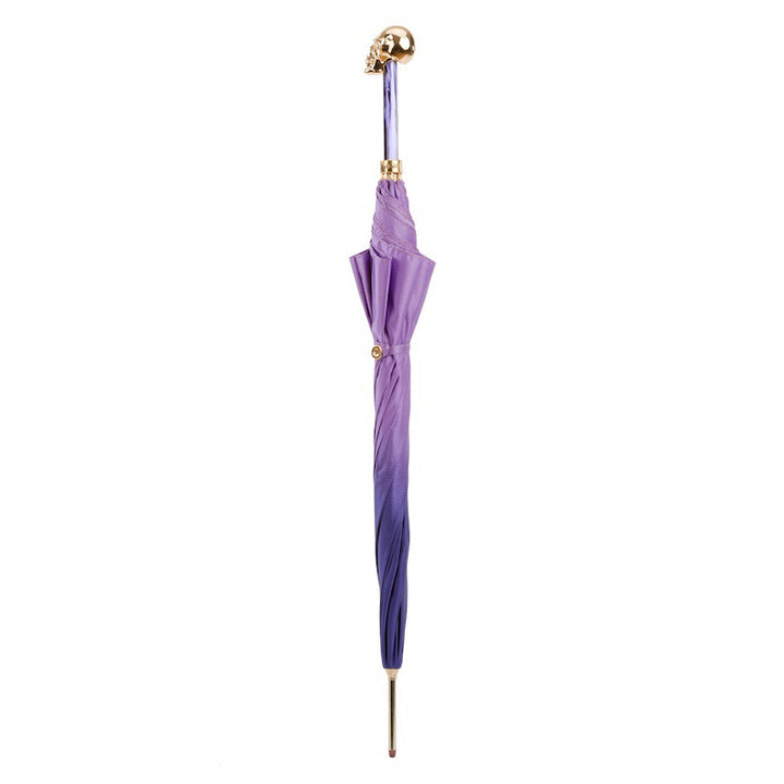 Umbrella - Golden Skull with Purple Ombre