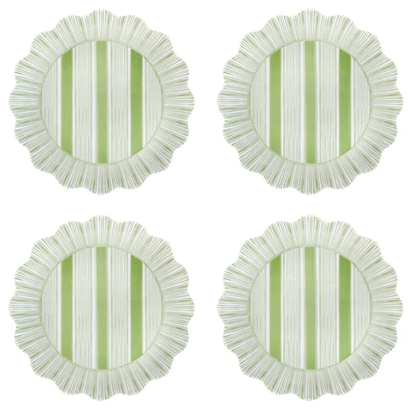 Cabana Stripe Melamine Dessert/Salad Plate - Set/4