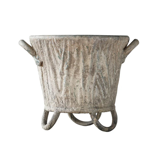 Iron Faux Bois Planter