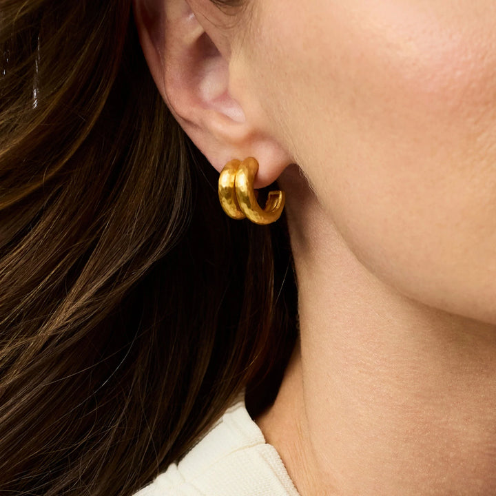Havana Double Hoop Earrings – Gold