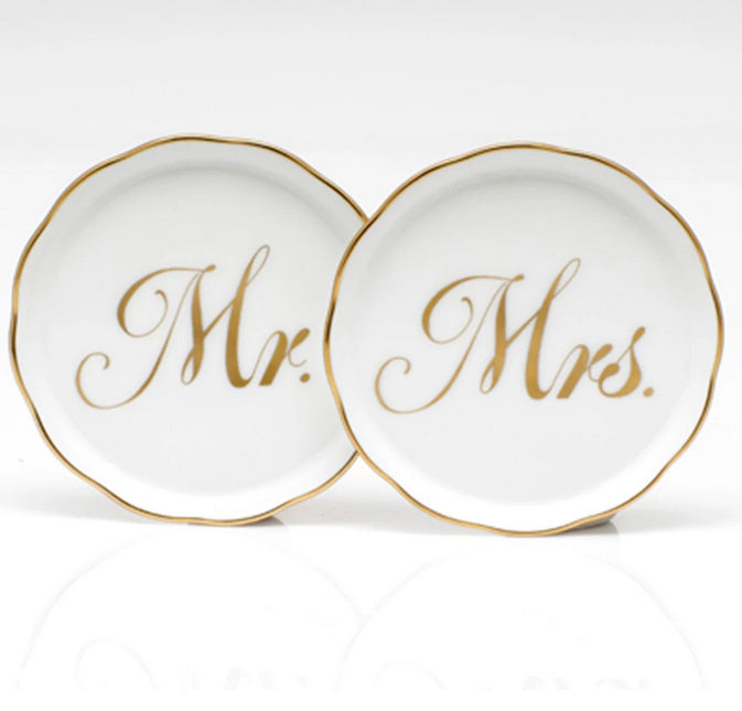 Herend Coaster: Mr. or Mrs.