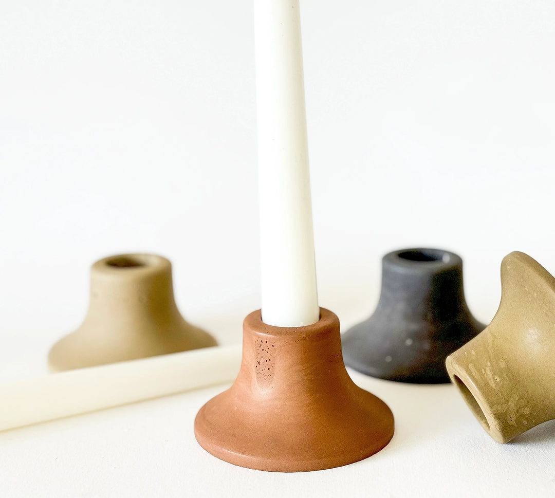 Mina Short Taper Candle Holder
