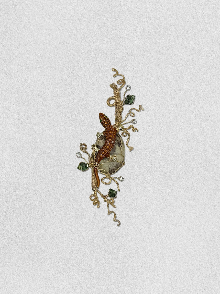 The Copper Scales of the Lizard Lapel Pin