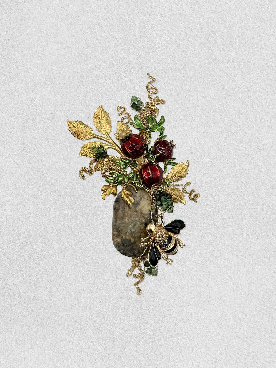The Pomegranate and Bumble Lapel Pin