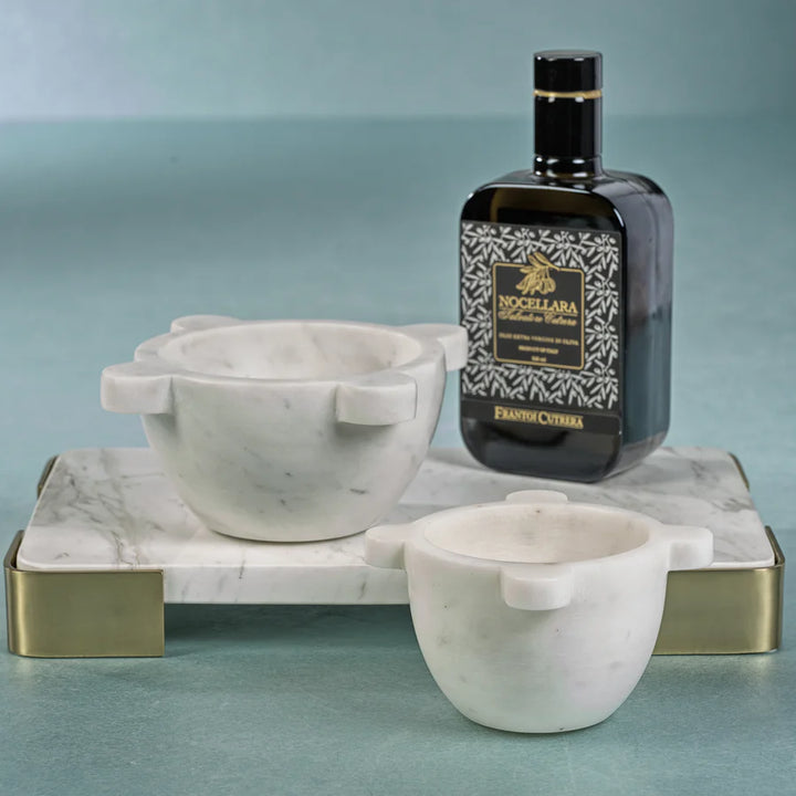 Roma Marble Mortar Condiment Bowl