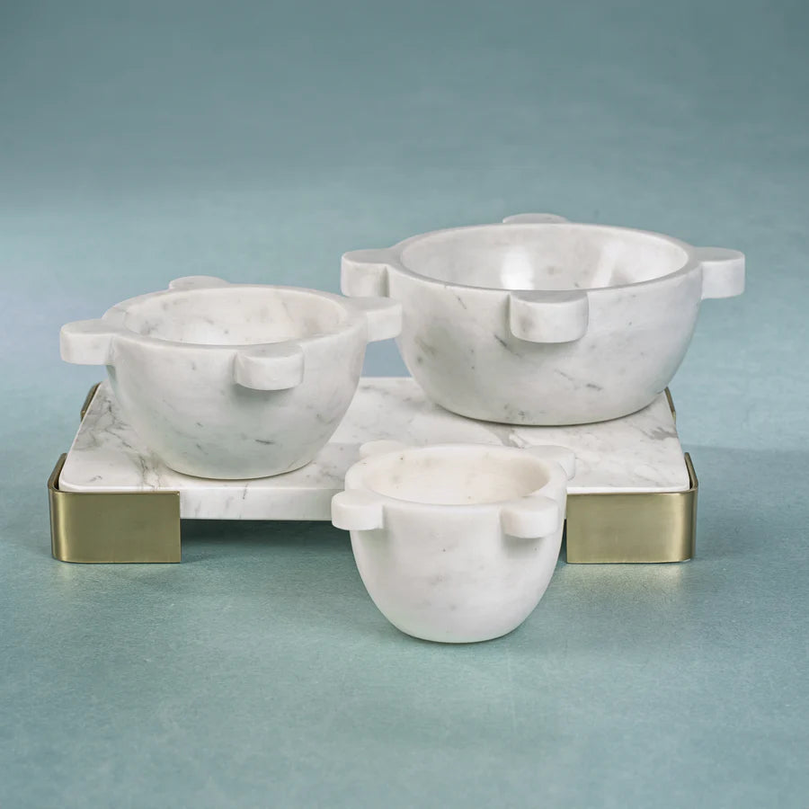 Roma Marble Mortar Condiment Bowl