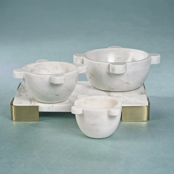 Roma Marble Mortar Condiment Bowl