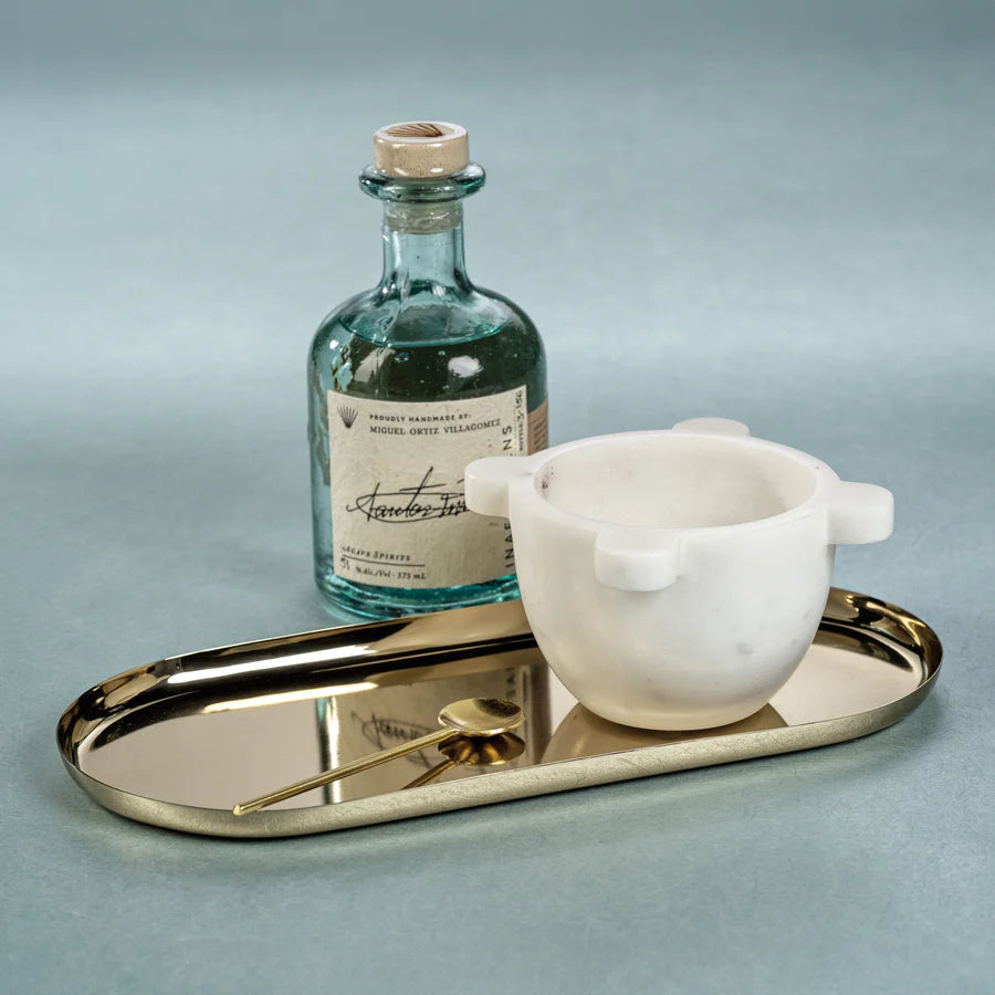 Roma Marble Mortar Condiment Bowl