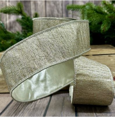 Iced Metallic Platinum Ribbon 2.5"