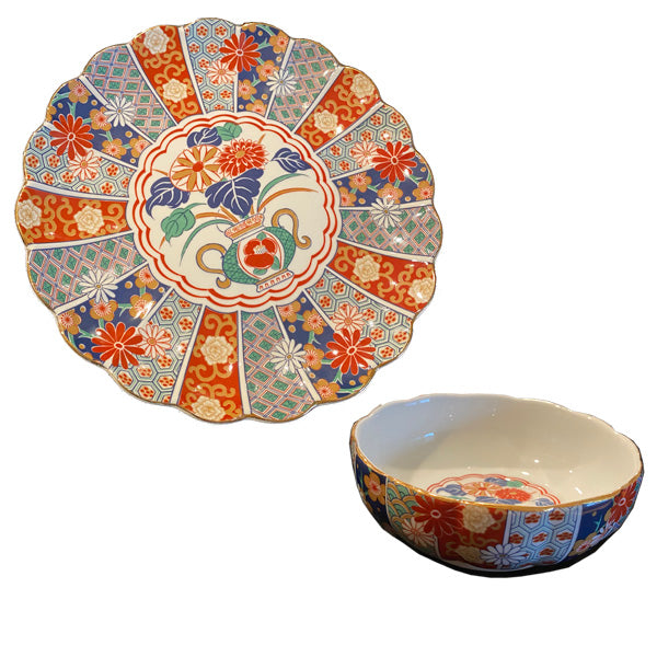 Arita Imari Bowl and Platter