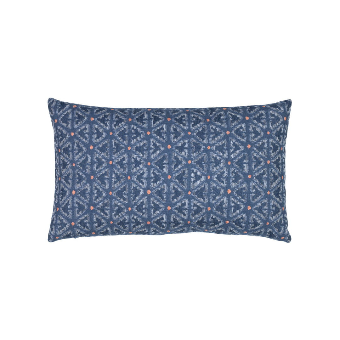 Outdoor Pillow - Intricate Denim Lumbar