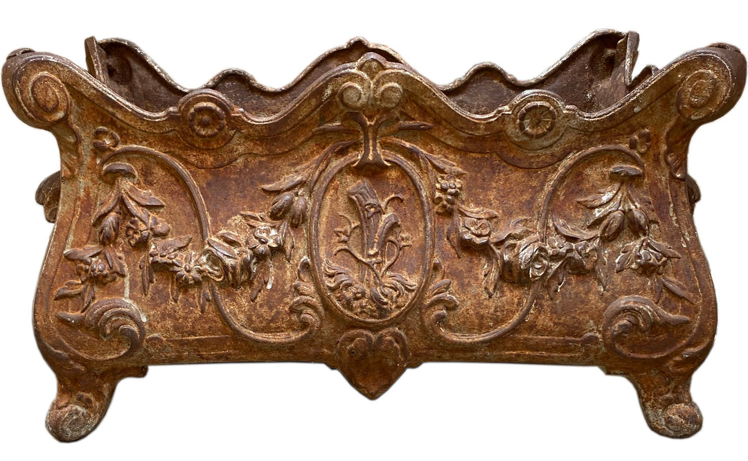 1900s Rococo Cast Iron Planter