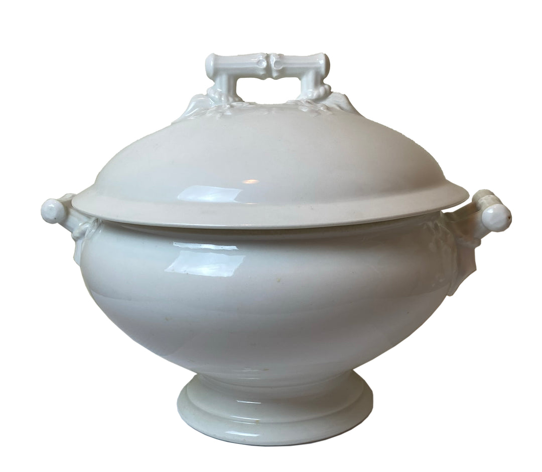 Vintage White Ironstone Covered Tureen