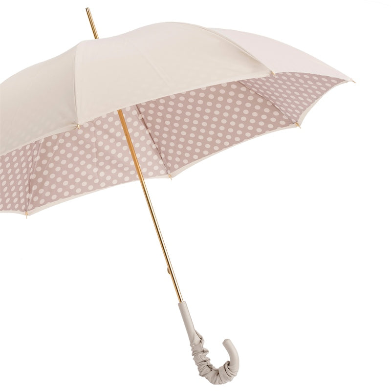 Umbrella - Ivory with Polka Dots