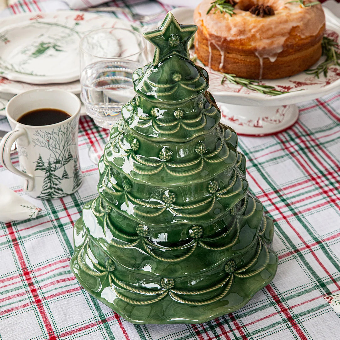 Christmas Tree Cookie Jar with Lid