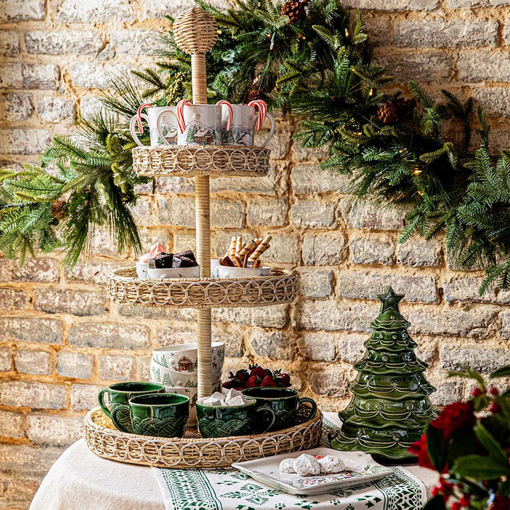 Christmas Tree Cookie Jar with Lid