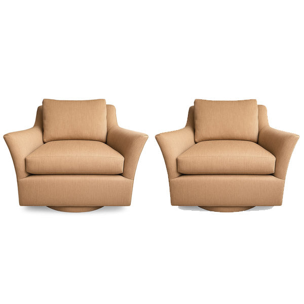 Pair of Jessica Charles Swivel Chairs