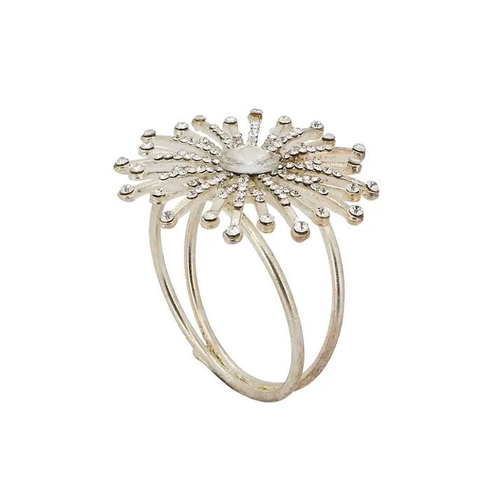 Jewel Starburst Napkin Rings, Set of 4