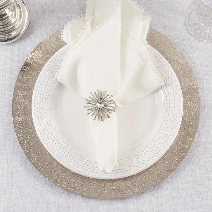 Jewel Starburst Napkin Rings, Set of 4
