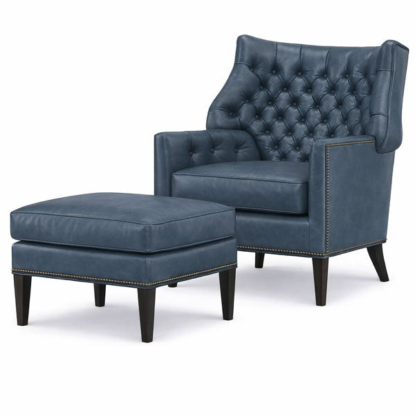 Webster Leather Chair & Ottoman