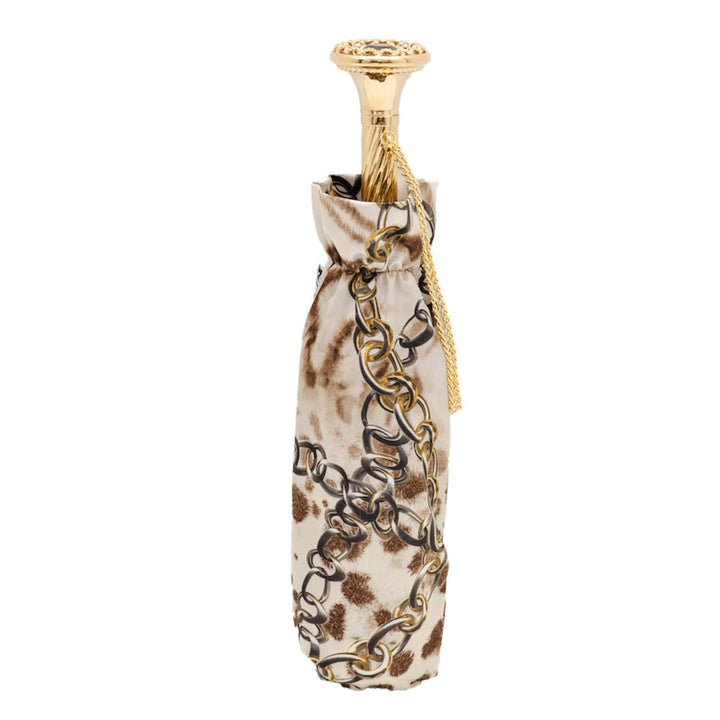 Folding Umbrella - Leopard Print and Chains