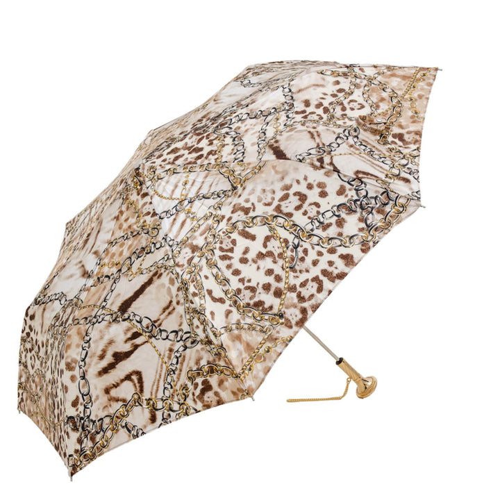 Folding Umbrella - Leopard Print and Chains