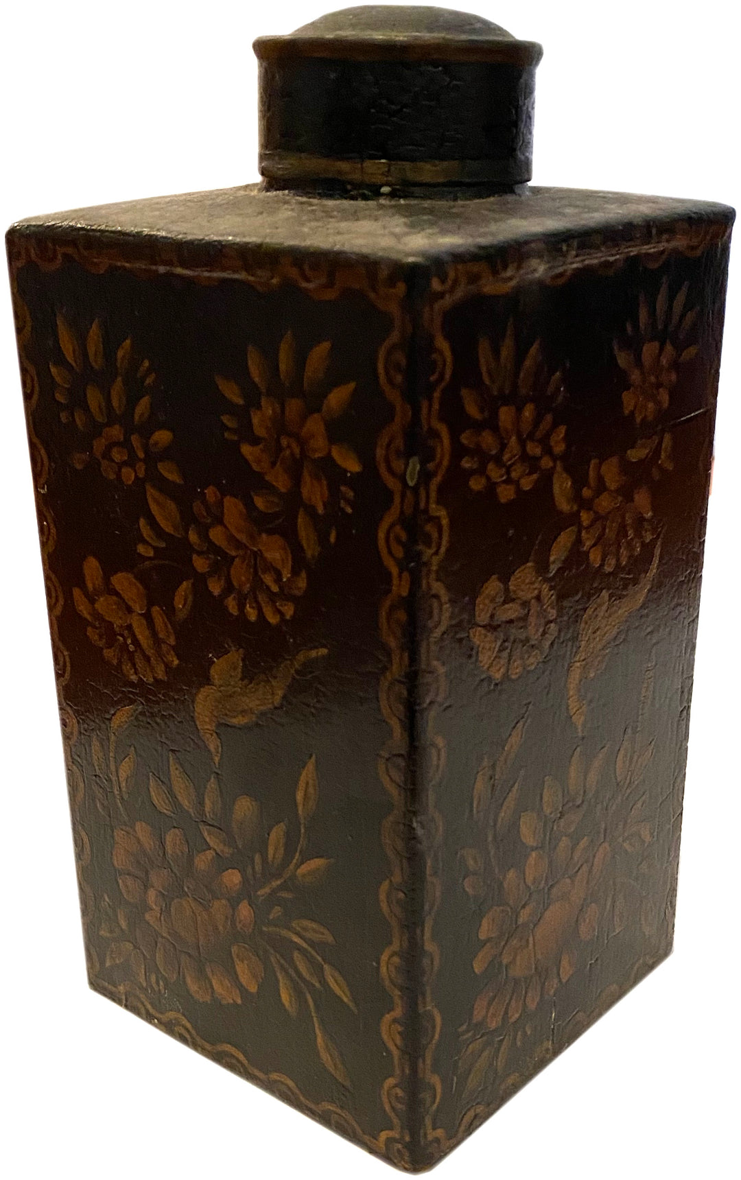 English Lacquerware Tea Canister