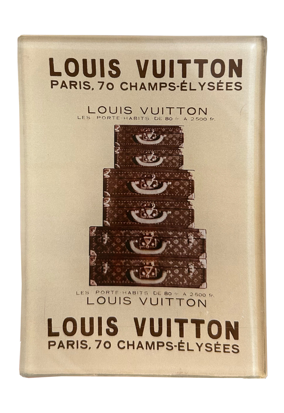 Vintage Louis Vuitton Luggage Trunks Decoupage Tray