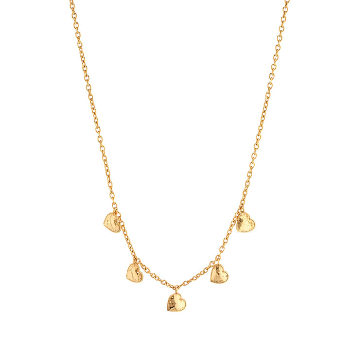 Love Heart Multi-Station Necklace, 16"+2"