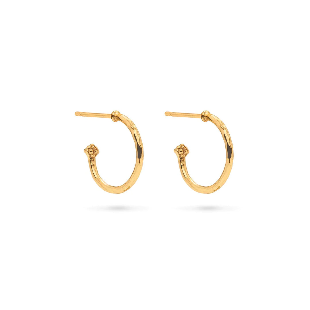 Love Hoop Earrings with Heart Charm