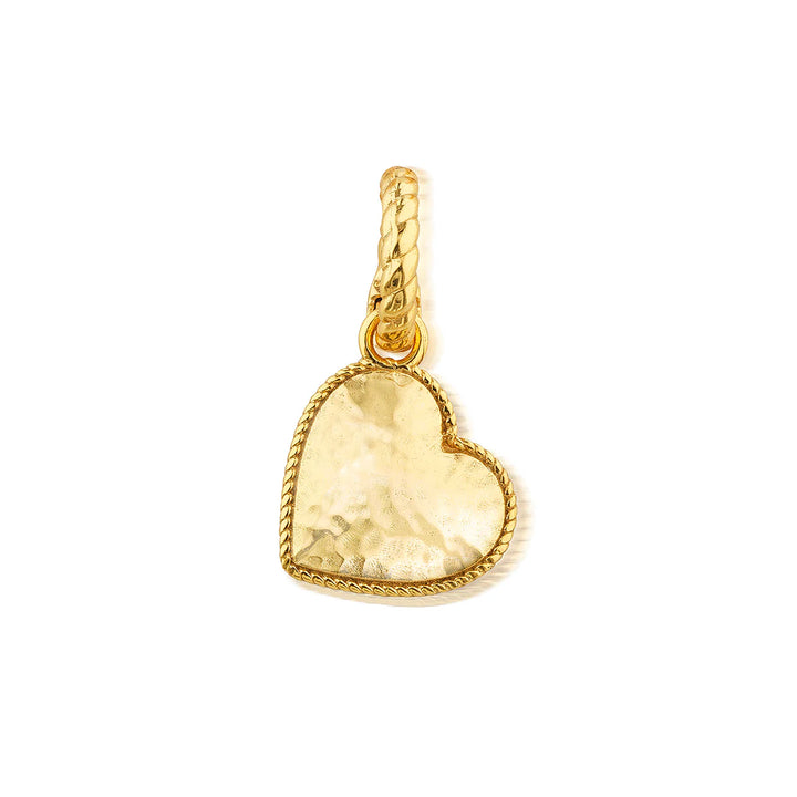 Love Pendant in Hammered Gold