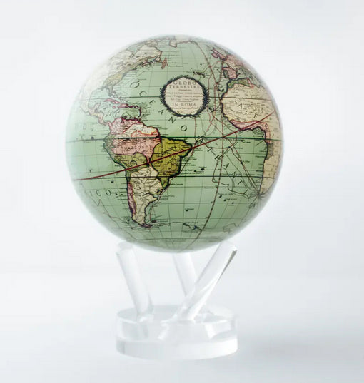 Antique Terrestrial Green Globe