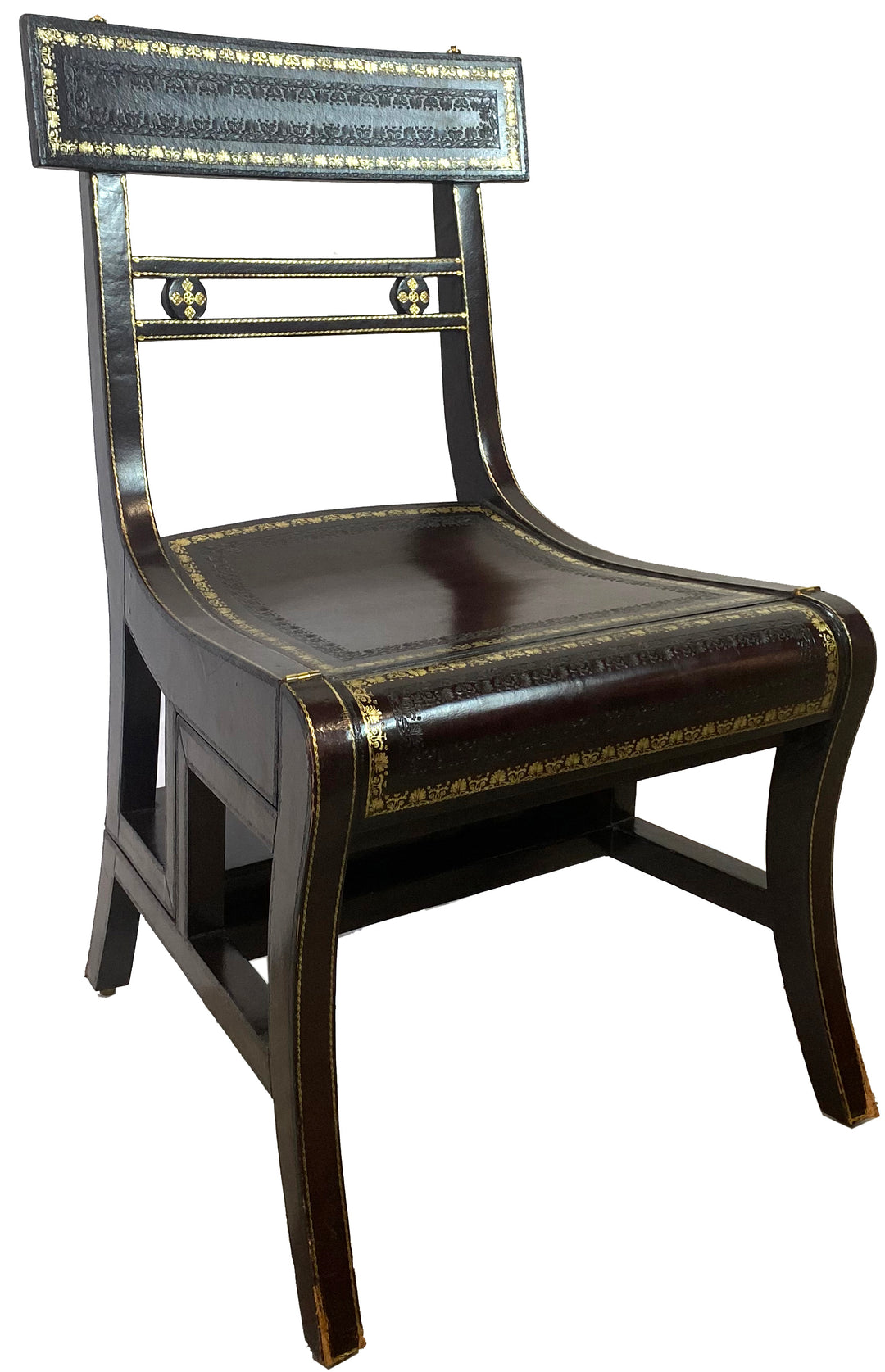 Maitland Smith Regency Style Metamorphic Library Chair