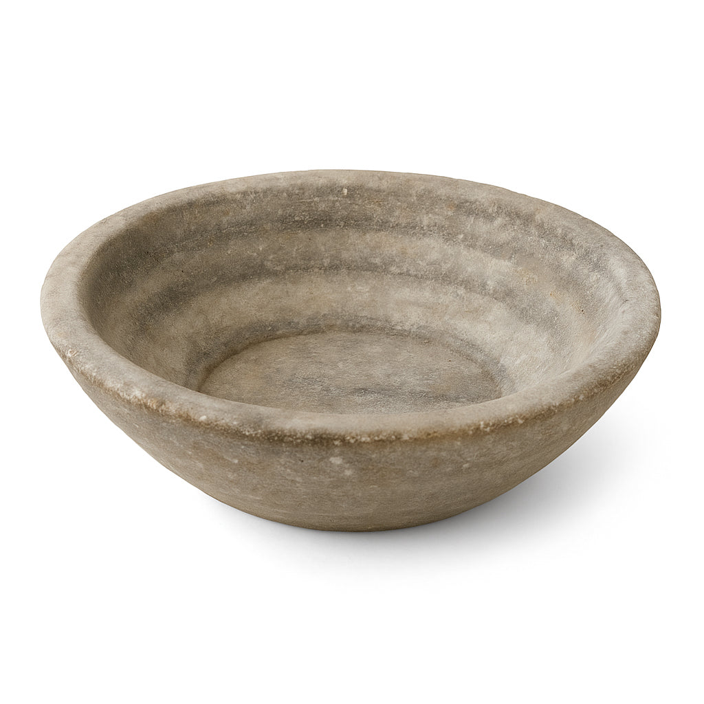 Antique Hand-Carved Stone Bowl