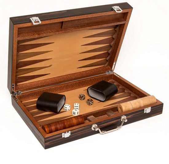 Matte Ebony Backgammon Set